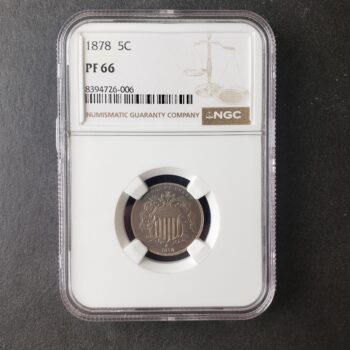 1878 Proof 5c Shield Nickel NGC PF66