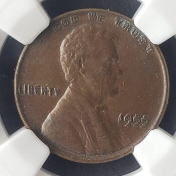 1955 1c Lincoln Wheat Cent Doubled Die Obverse NGC AU58 BN