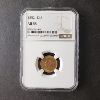 1852 $2.50 Liberty Head Gold Quarter Eagle NGC AU55