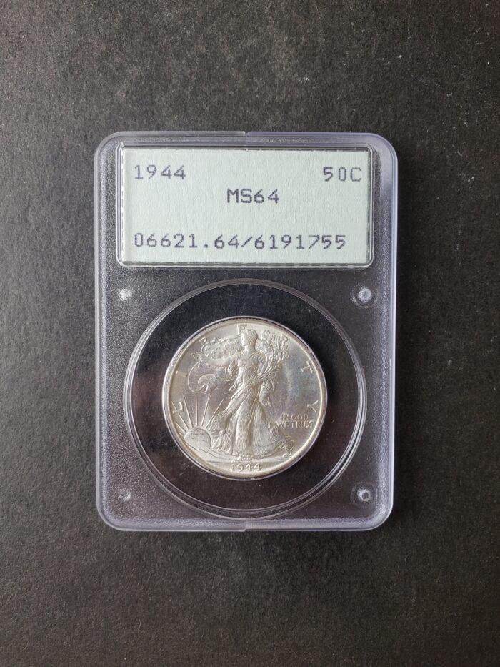 1944 50c Walking Liberty Silver Half Dollar PCGS MS64
