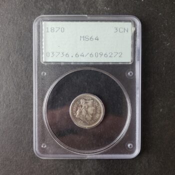 1870 3c Three-Cent Nickel Piece PCGS MS64