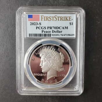 2023 S Proof $1 Peace Silver Dollar PCGS PR70 DCAM