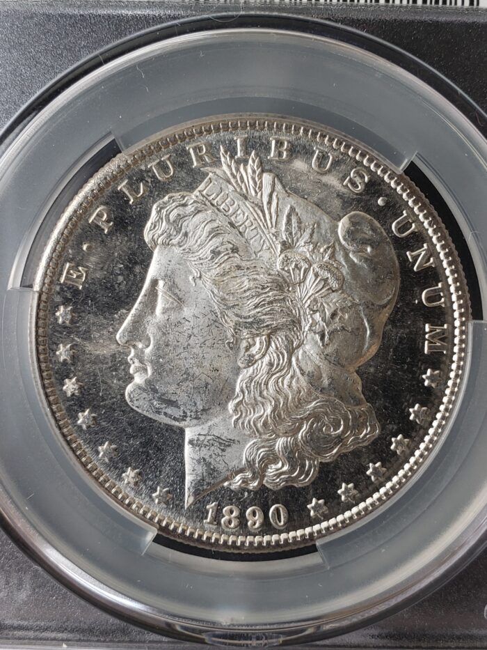 1890 S $1 Morgan Silver Dollar CAC MS62 PL - Image 2