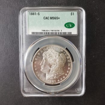 1881 S $1 Morgan Silver Dollar CAC MS65+