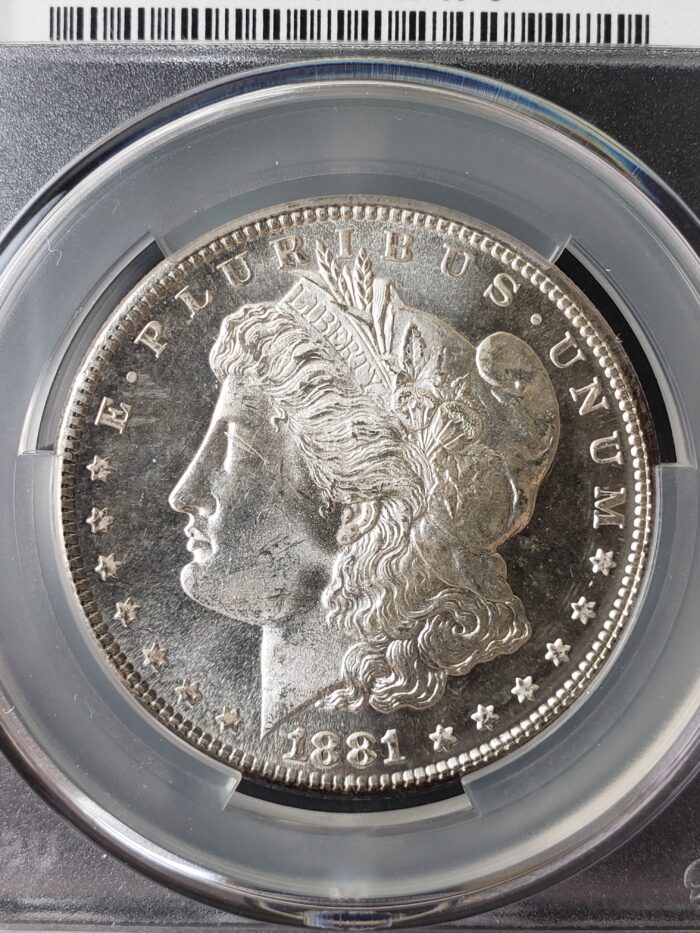 1881 S $1 Morgan Silver Dollar CAC MS65+ - Image 2