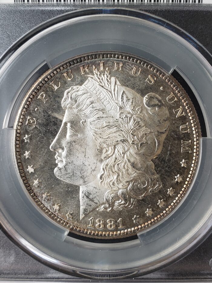 1881 S $1 Morgan Silver Dollar CAC MS64 - Image 2