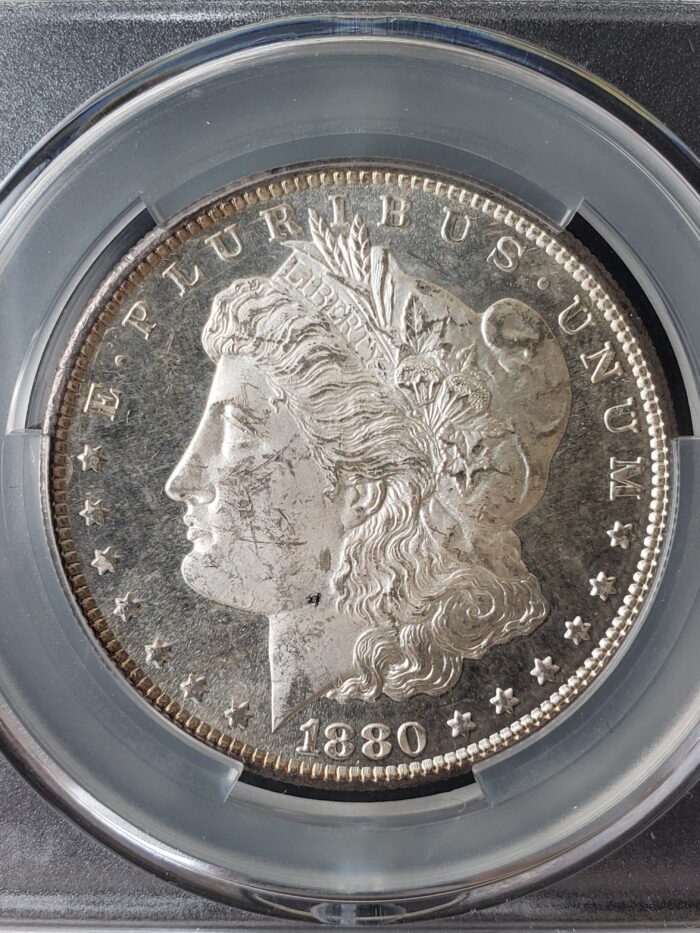 1880 S $1 Morgan Silver Dollar CAC MS63 - Image 2