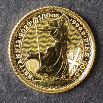 2023 Great Britain 10 Pounds 1/10oz Gold Britannia