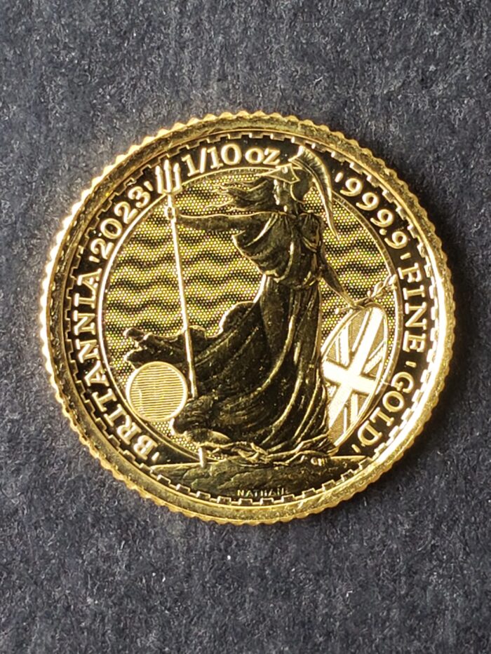 2023 Great Britain 10 Pounds 1/10oz Gold Britannia