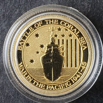 2014 P Australia $15 1/10oz Gold War in The Pacific Coin in Capsule