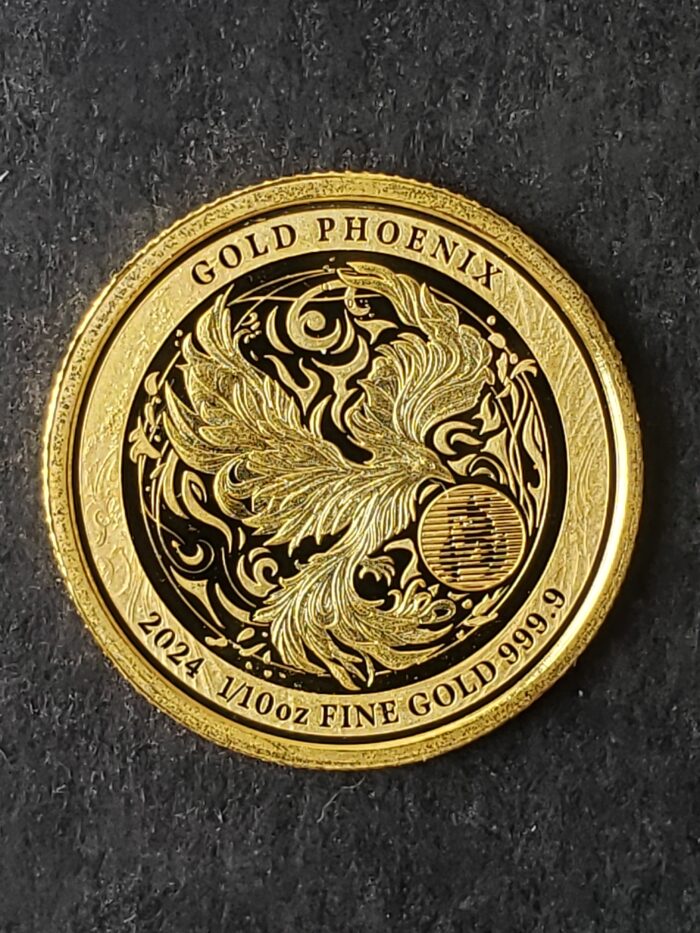 2024 Niue $25 1/10oz Gold Phoenix Coin