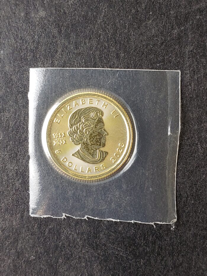 2023 Canada $5 1/10oz Gold Maple Leaf in Mint Plastic - Image 2