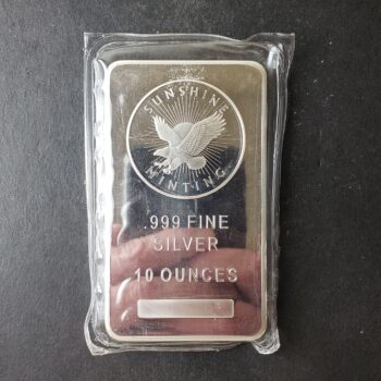 Sunshine Minting 10oz Silver Eagle Bar in Plastic