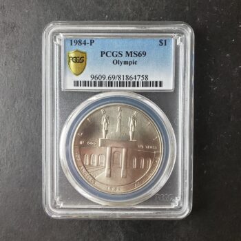 1984 P $1 United States Olympics Silver Dollar PCGS MS69