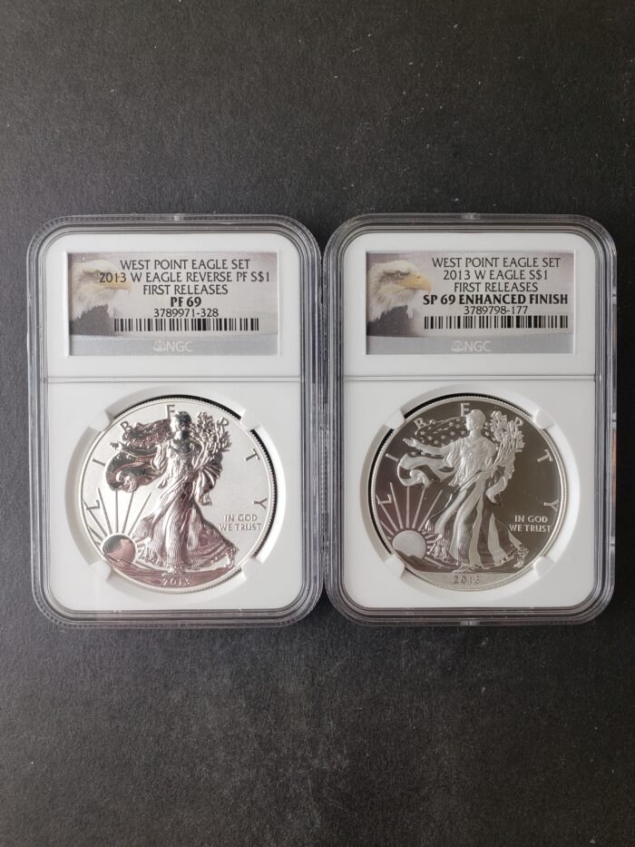 2013 West Point Silver Eagle Set NGC 69s