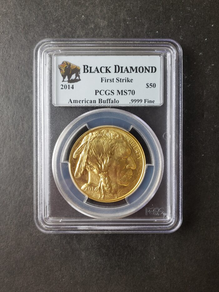 2014 $50 American Buffalo 1oz Gold Coin PCGS MS70