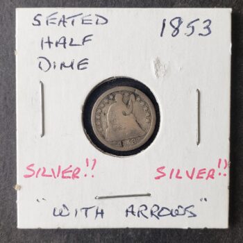 1853 5c Seated Liberty Silver Half Dime