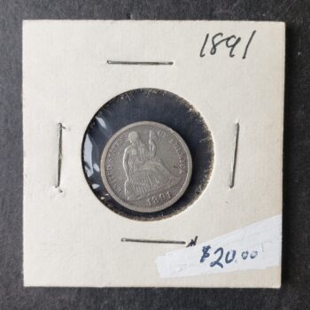 1891 10c Seated Liberty Silver Dime