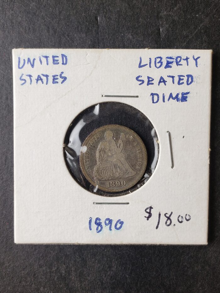 1890 10c Seated Liberty Silver Dime