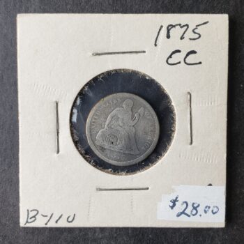 1875 CC 10c Seated Liberty Silver Dime