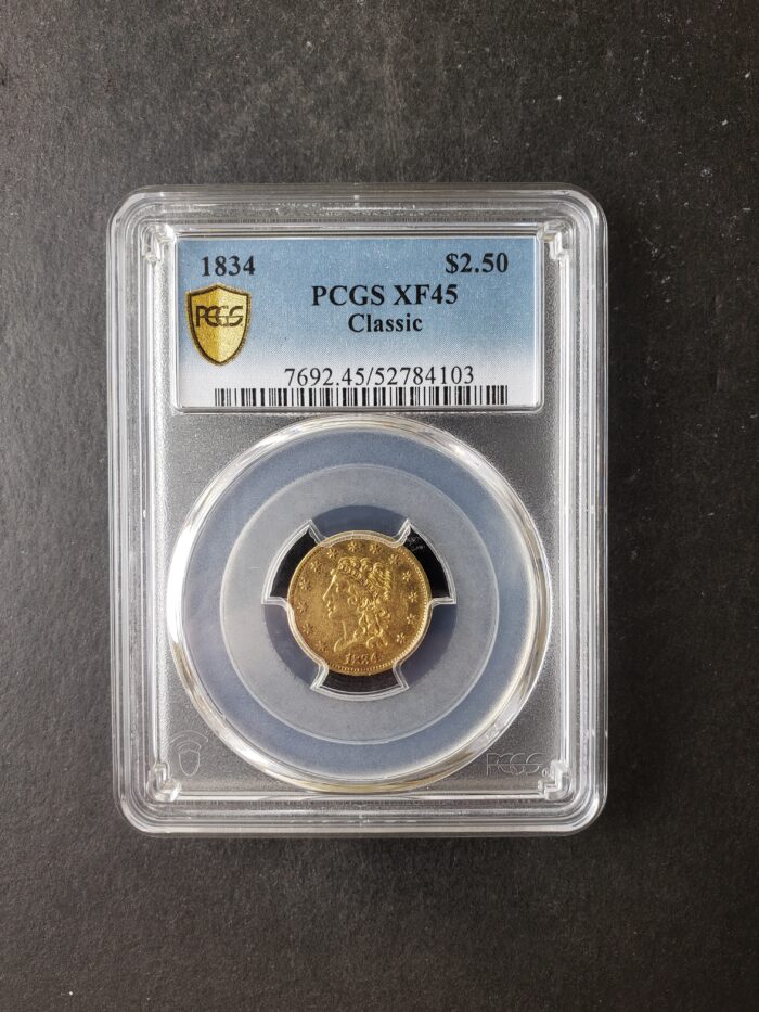 1834 $2.50 Classic Head Gold Quarter Eagle PCGS XF45